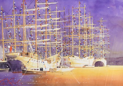 Lot 1040 - Peter J Rodgers (Contemporary) "Tall Ships,...