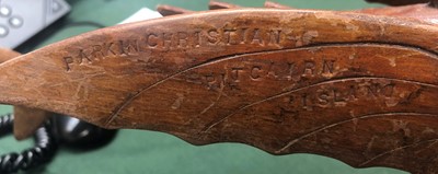 Lot 229 - A Pitcairn Island Carving, by Parkin Christian