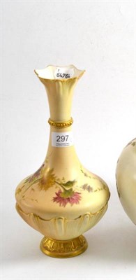 Lot 297 - Royal Worcester blush ivory vase