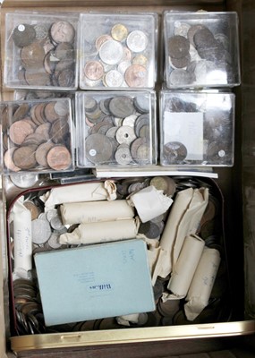 Lot 303 - Large Lot of Mixed British and World Coinage,...