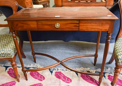 Lot 1463 - A Mahogany Single Drawer Console Table with X...