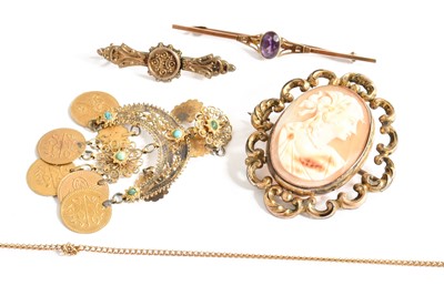 Lot 400 - A Quantity of Jewellery, including an amethyst...