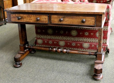 Lot 1325 - A Victorian Mahogany Two Drawer Side Table,...