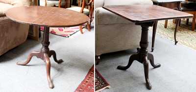 Lot 1452 - Two Georgian Mahogany Tripod Tables, one with...