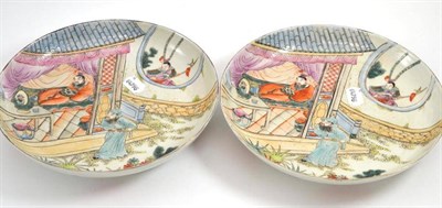 Lot 319 - A pair of modern Chinese famille rose saucer dishes in 18th century style
