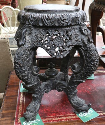 Lot 1371 - A 19th century Anglo Indian Ornatley Carved...