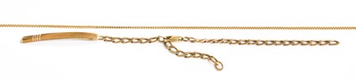 Lot 391 - A Box Link Chain, stamped '750', length 40.5cm;...