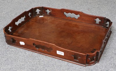 Lot 1112 - A Georgian Mahogany Rectangular Serving Tray,...