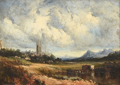 Lot 1222 - Alfred Vickers Snr (1786-1869) Landscape with...