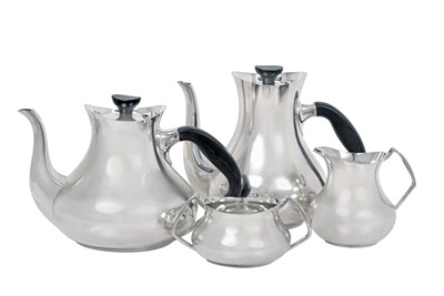 Lot 2118 - A Four-Piece Silver Plate Tea and Coffee-Service