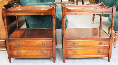 Lot 1193 - A Pair of Reproduction Side Tables, 50cm by...