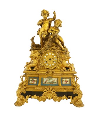 Lot 178 - An Ormolu and Porcelain Striking Mantel Clock,...