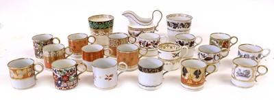 Lot 88 - Eighteen Various Regency Porcelain Coffee Cans,...