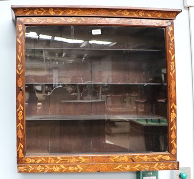 Lot 1382 - An Inlaid Glazed Cabinet of Dutch Style, 77cm...