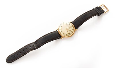 Lot 425 - A 9 Carat Gold Omega Wristwatch