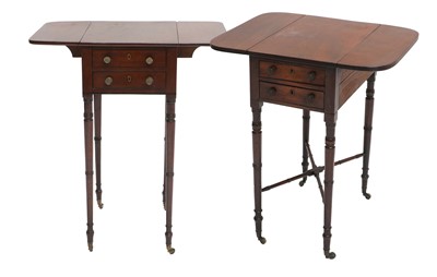 Lot 807 - A Regency Mahogany and Boxwood-Strung Pembroke...