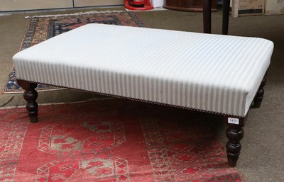 Lot 1411 - A 20th Century Oversized Footstool, on turned...