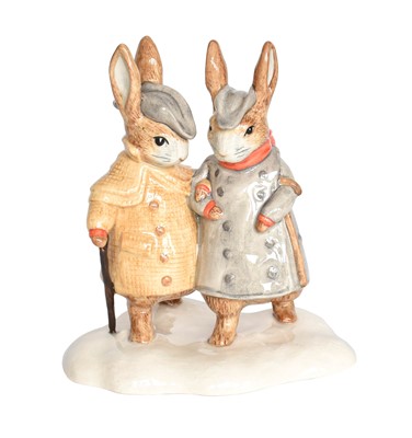 Lot 154 - Beswick Beatrix Potter 'Two Gentleman Rabbits',...