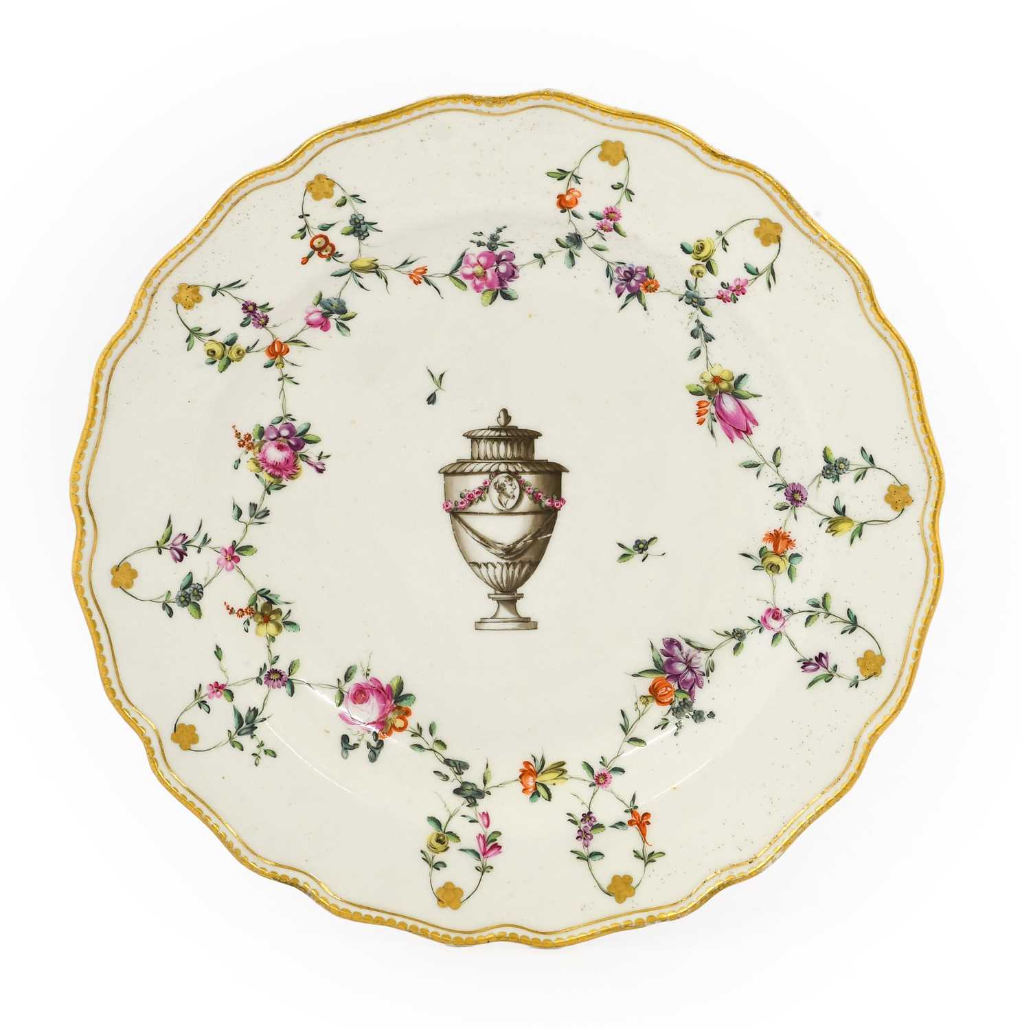 Lot 44 - A Chelsea Derby Porcelain Plate, circa 1775,...