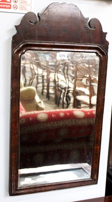 Lot 1279 - A George II Walnut fretwork Mirror, with...