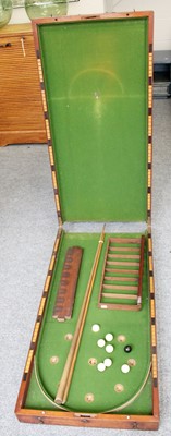 Lot 1438 - A Table Top Bagatelle Board, Victorian with...