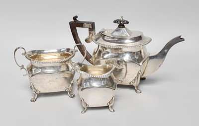 Lot 16 - A Three-Piece Victorian Silver Tea-Service, by...