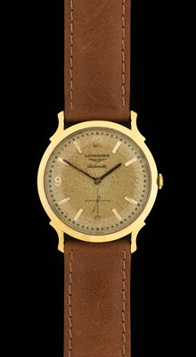 Lot 2139 - Longines: A 14 Carat Gold Automatic Wristwatch,...