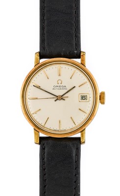 Lot 2221 - Omega: A Gold Plated Automatic Calendar Centre...