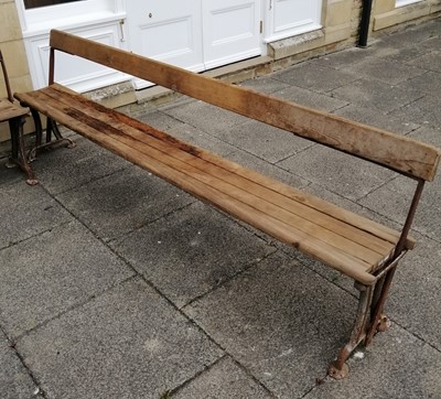 Lot 1482 - Double sided graden bench, 245cm