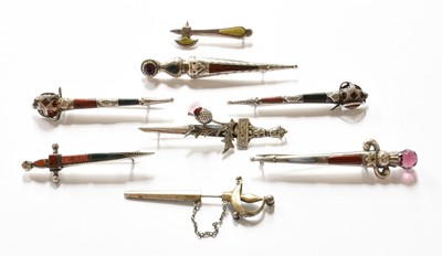 Lot 412 - Eight Scottish Dirk Pins, including six...