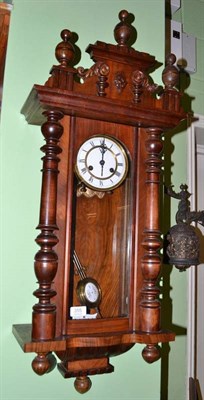 Lot 355 - A Vienna type striking wall clock