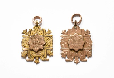 Lot 415 - Two 9 Carat Gold Medals, Sergt Robson...