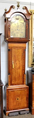 Lot 1276 - An Oak and Mahogany Eight Day Longcase, with...