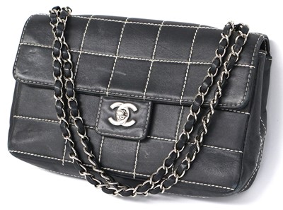 Lot 2096 - A Circa 1995 Chanel Black Leather Shoulder...