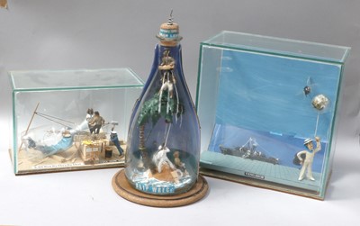 Lot 234 - Graham Leach Models, including one diorama in...