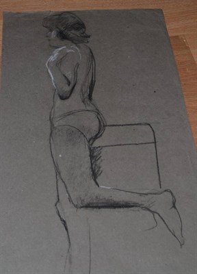 Lot 390 - Pighills, A double sided study of a nude, signed and dated (19)75, pastel