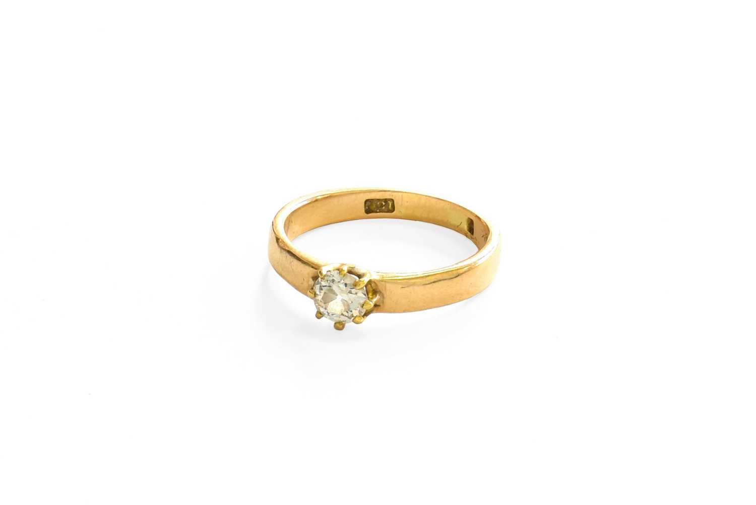 Lot 43 - A Diamond Solitaire Ring, the old cut diamond...