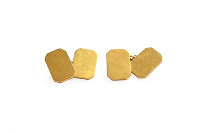 Lot 225 - A Pair of 9 Carat Gold Cufflinks