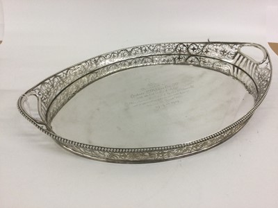 Lot 2039 - A Victorian Silver Gallery Tray