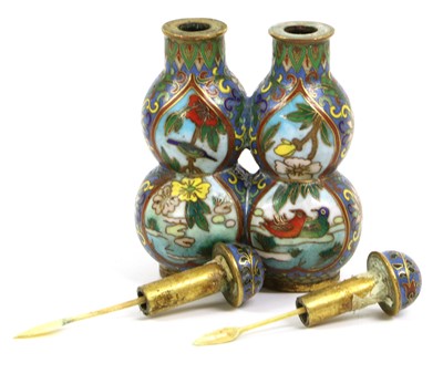 Lot 272 - A Chinese Cloisonne Enamel Double Snuff Bottle...