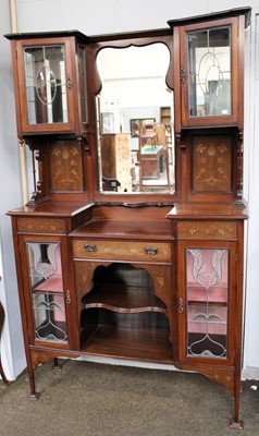 Lot 1284 - An Art Noveau Mahogany Mirror Backed Cabinet,...