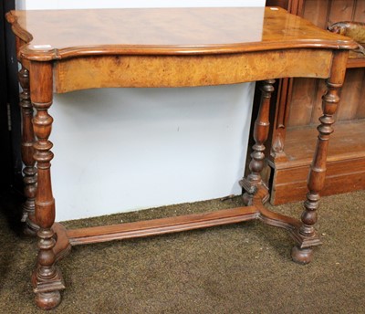 Lot 1389 - A Reproduction Walnut Side Table, with...