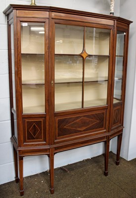 Lot 1259 - An Edwardian Inlaid Mahogany Display Cabinet,...