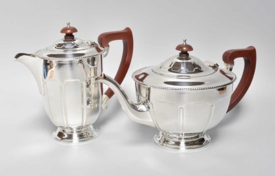 Lot 18 - A Four-Piece George VI Silver Tea-Service, The...