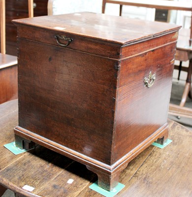 Lot 1281 - An 18th-century Oak Close Stool, with a hinged...