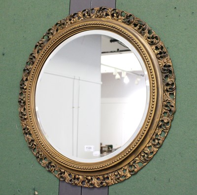 Lot 1188 - Florentine Circular Mirror, 71cm