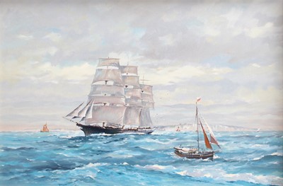 Lot 1026 - Derrick Smoothy (1923-2009) Masted ship at...