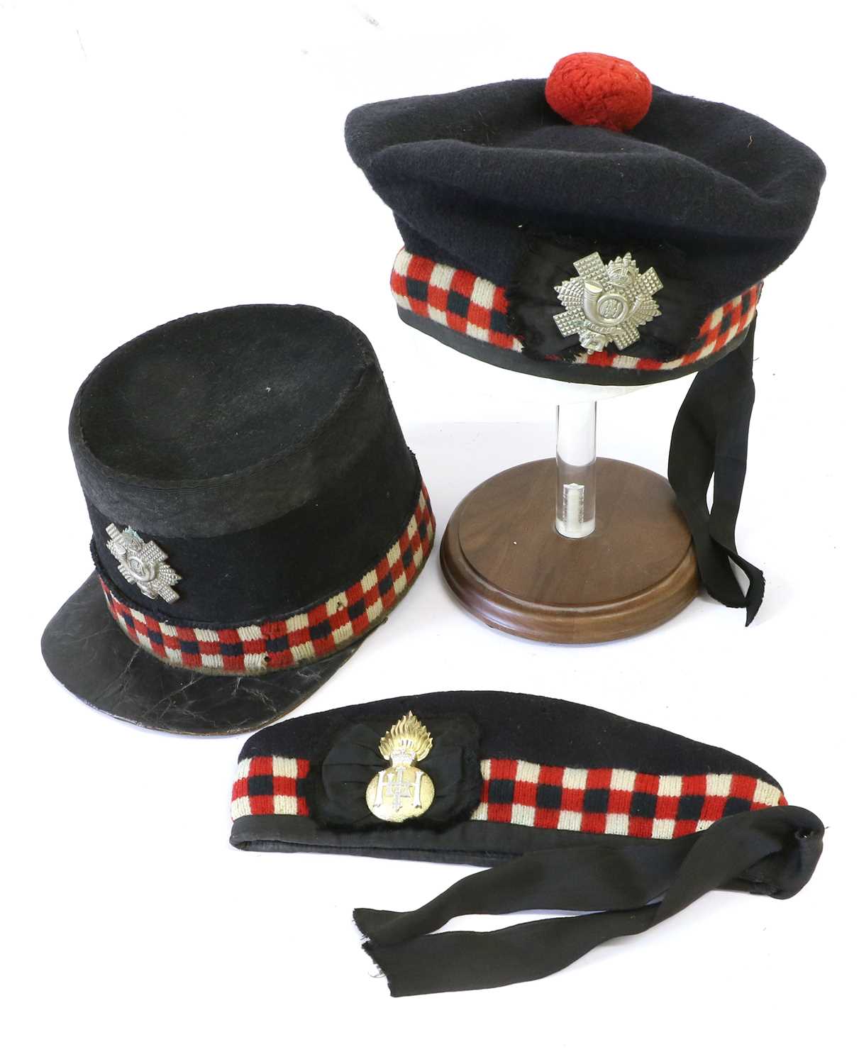 Lot 134 - A Highland Light Infantry OR Shako, the dark...