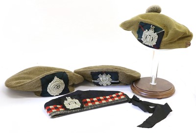 Lot 135 - Two George VI General Service Caps, in khaki...