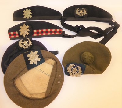 Lot 137 - Three George VI Pieces of Headgear to the...